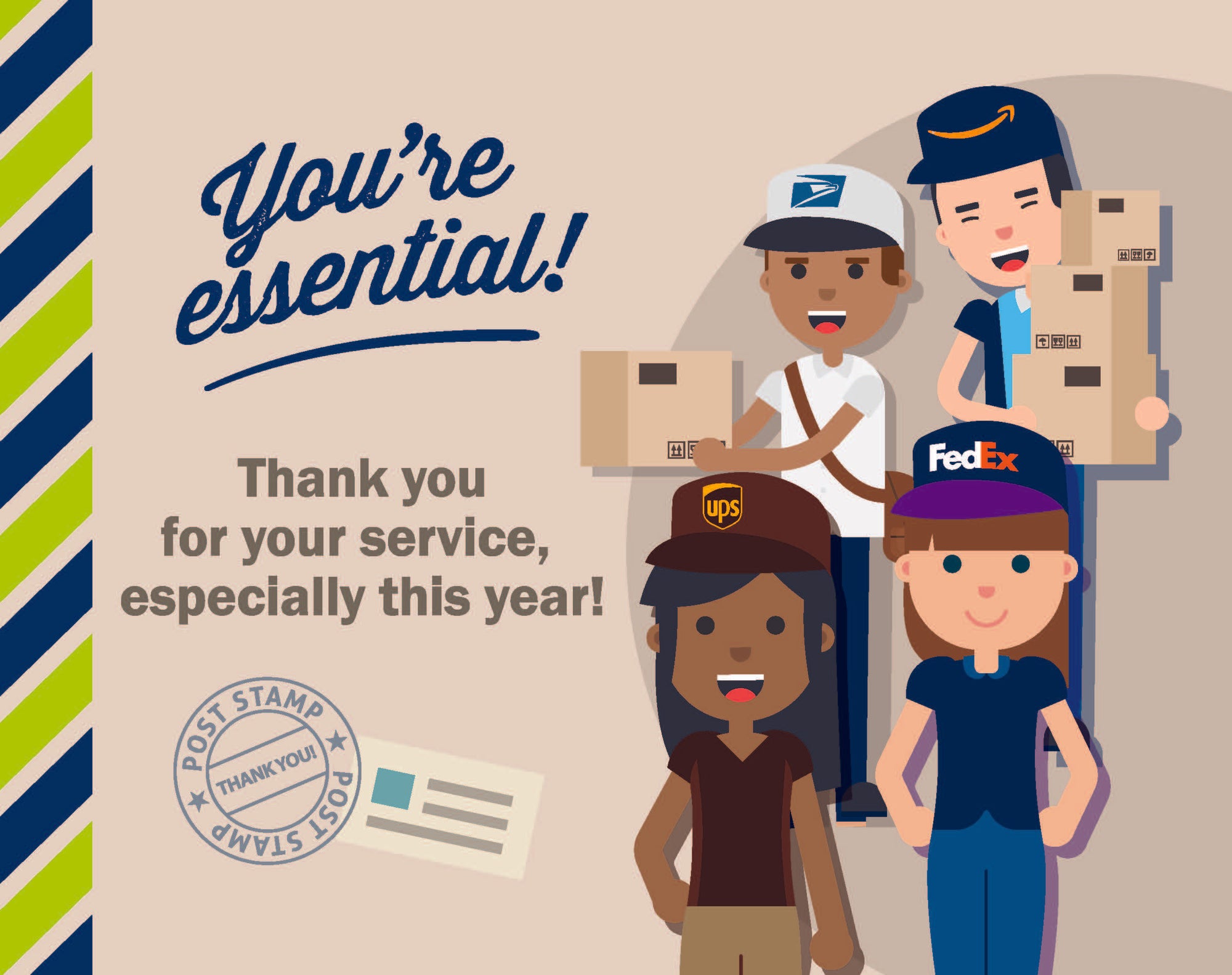 Give Thanks to Postal Workers with this Cute Sign