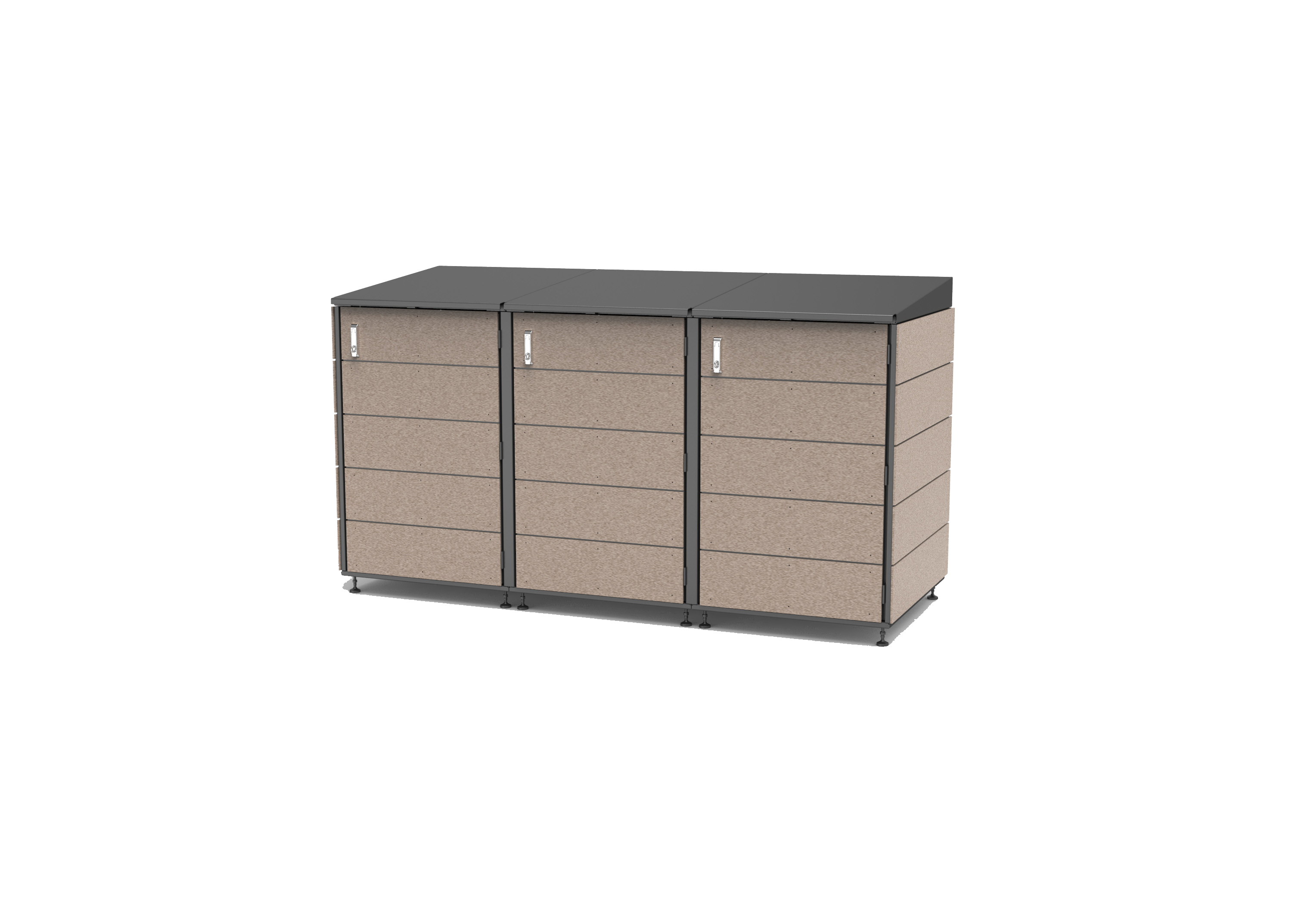 Rubbermaid Weather Resistant Resin Outdoor Patio Storage Cabinet, Oak (2  Pack)