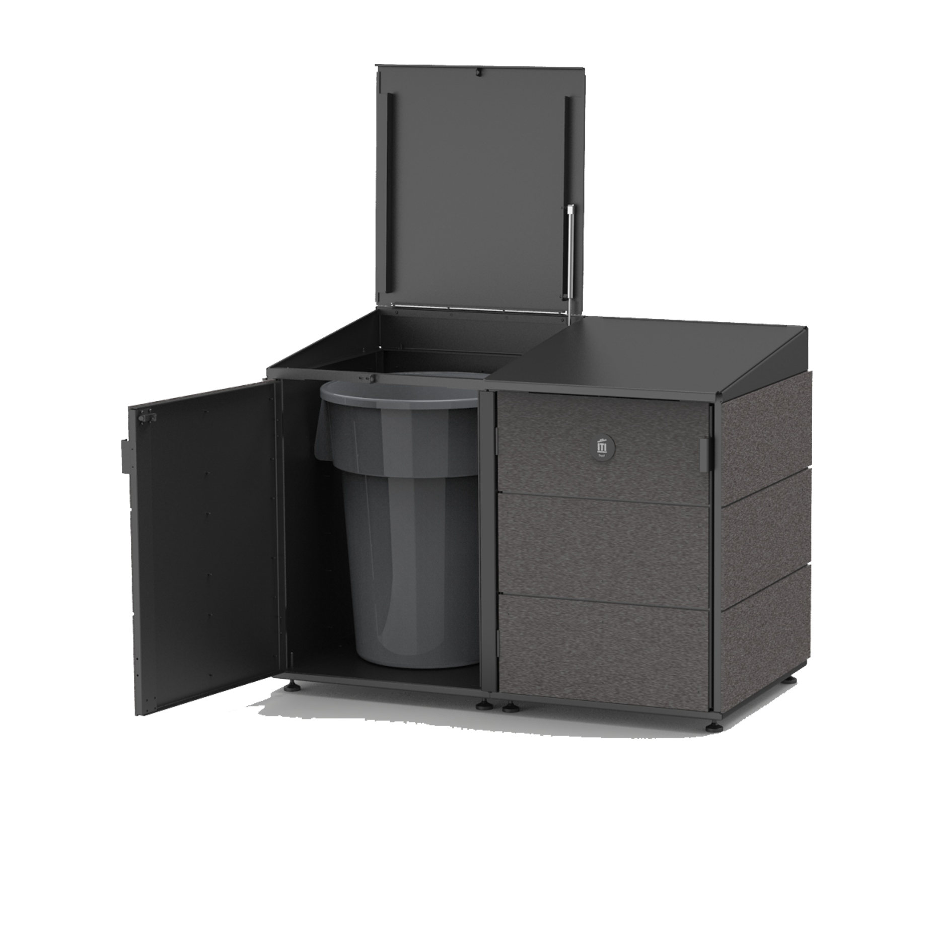 Outdoor Trash or Recycle Cart Garage - Solid Body or with Panels – Securr™