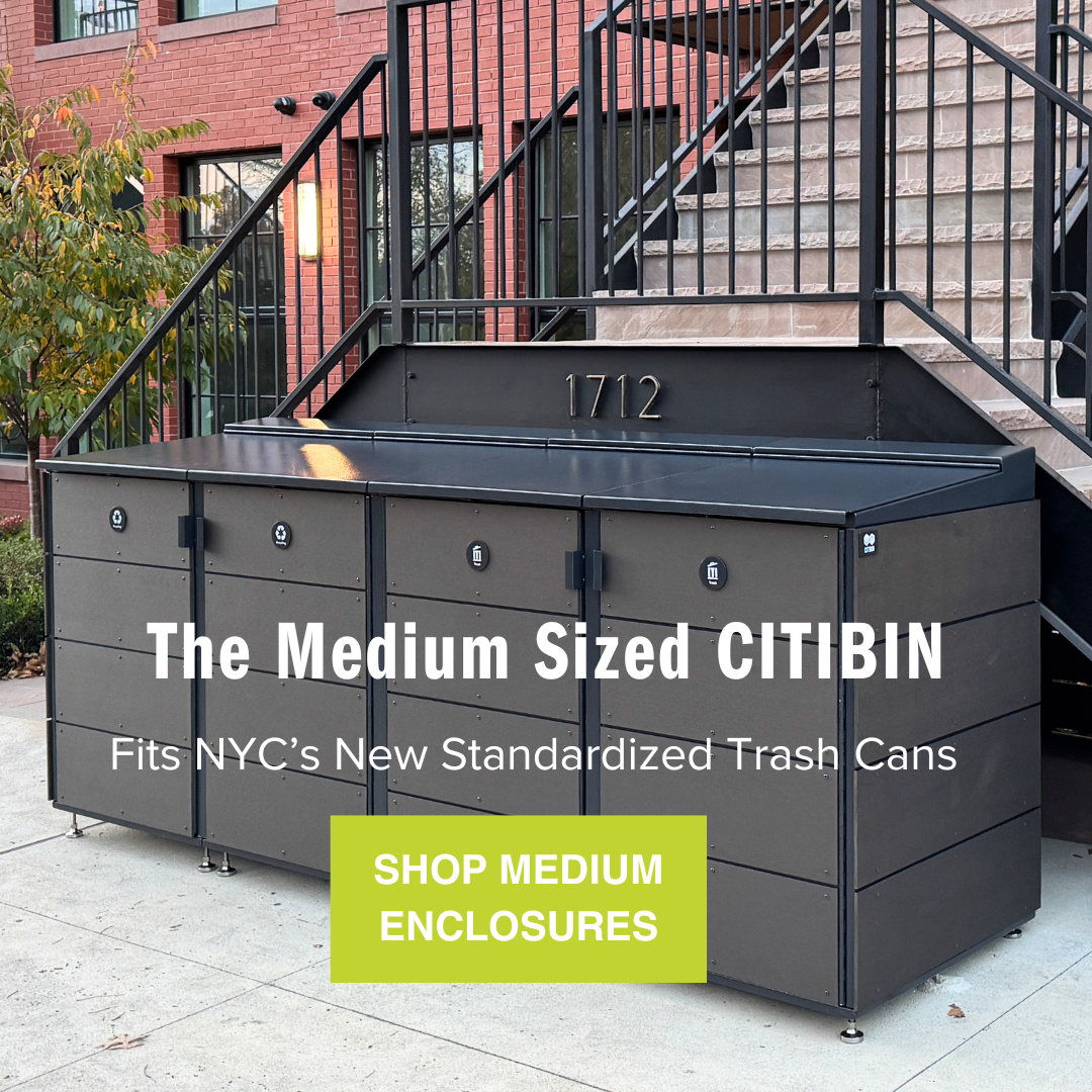 Modern trash enclosures and package lockers. Rats hate us.